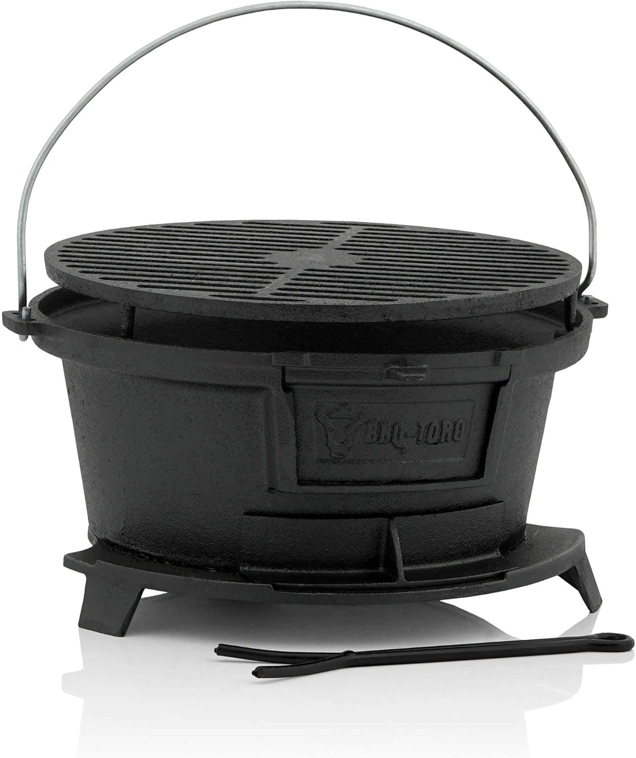 BBQ-Toro Hibachi de hierro fundido